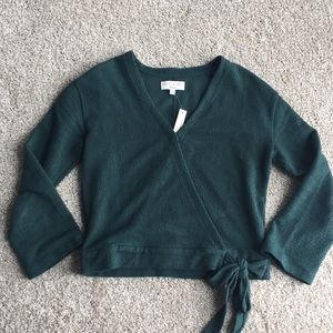NWT Madewell wrap green top